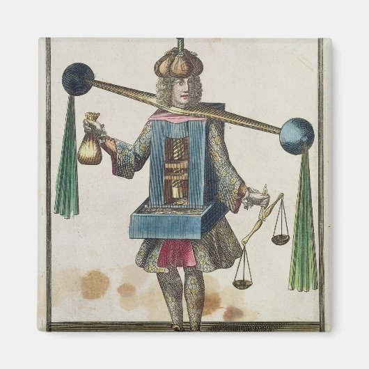 炭鉱夫の服装 マグネット (正面)