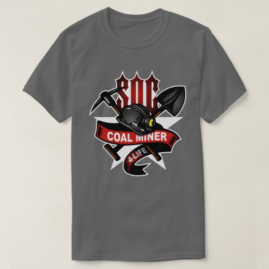 炭鉱夫4LIFE Tシャツ (デザイン正面)