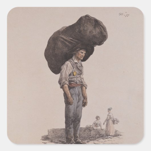 炭鉱夫 スクエアシール (正面)