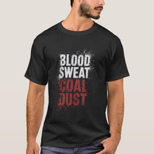 炭鉱夫 地下採掘 ヘルメット 労働者 化石 Tシャツ (正面)