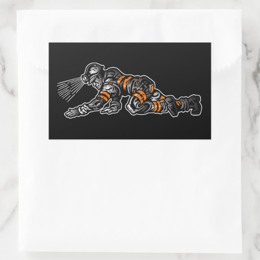 炭鉱夫 長方形シール (バッグ)