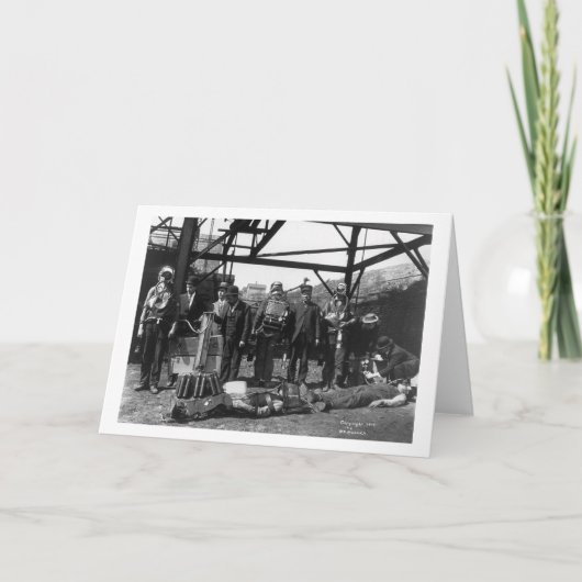 炭鉱生命救助士、1910年 カード (正面)