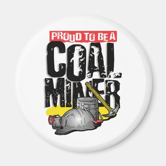 炭鉱誇りを持った家になる マグネット (正面)