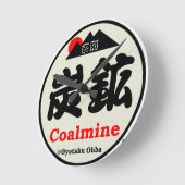 炭鉱!(音別)あらゆる生命たちへ感謝をささげます。 ラウンド壁時計 (傾斜)