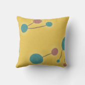 点々のあるなレトロの宇宙黄色 クッション (裏面)