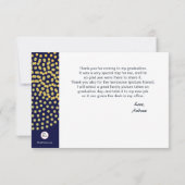 点々のあるな円のパーソナライズなノート サンキューカード (裏面)