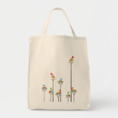 点々のあるな木及びかわいい鳥のおもしろいのカスタムなトートバック トートバッグ (正面)