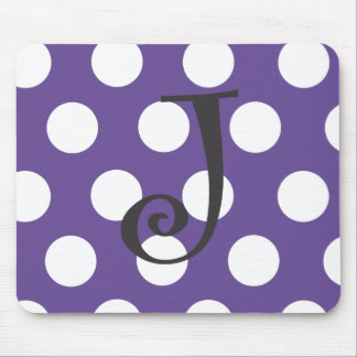 点々のあるな紫色のマウスパッド"J " マウスパッド