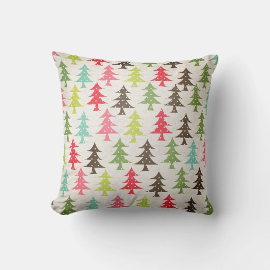 点々のあるクリスマスツリーズホリデー装飾用クッション クッション (正面)