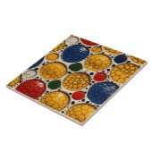 点々のあるフェイクレリーフ、 浮き彫りグコンテンポラリーラージホームデコール タイル (側面)