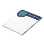 点々のある曼荼羅メモ |感謝メモ帳 |行 ノートパッド (回転)