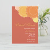 点々のある花-オレンジ、黄 招待状 (スタンド正面)