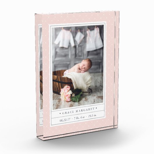 点々のある赤面 | ベビー誕生の状態 フォトブロック (左)