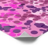 点々のある迷彩柄 ポスター (角)