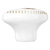 点々のある金ゴールド円モダン点グラムデコール セラミックノブ (側面)