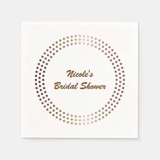 点々のある金ゴールド円モダン点Glamパーティー スタンダードカクテルナプキン (正面)