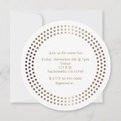 点々のある金ゴールド円モダン点Glam招待状 招待状 (裏面)