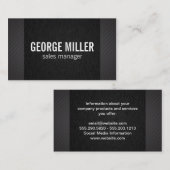 点々のある /線/テクスチャ（黒） 名刺 (正面/裏面)