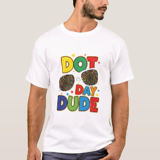 "点々のあるDude Glasses"ドットデイキッズTシャツ Tシャツ