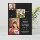 点およびライン卒業の招待状 招待状 (スタンド正面)