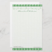 点とストロー鮮やかグリカスタマイズ文具 便箋 (正面/裏面)