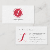 点によって押される白 名刺 (正面/裏面)