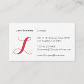 点によって押される白 名刺 (裏面)