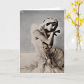 点にポーズ カード (黄色い花)