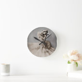 点にポーズ ラウンド壁時計 (ホーム)