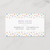 点のカップケーキのベーカリーの名刺を振りかけて下さい 名刺 (裏面)