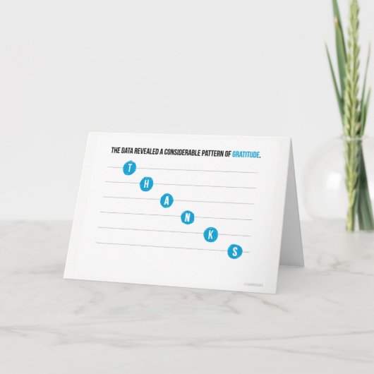 点のプロットのサンキューカード サンキューカード (正面)