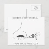 点の短い人々-あなたの鼻毛を整えて下さい ポストカード (正面/裏面)