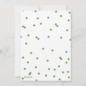 点の緑の原稿の休日カード シーズンカード (裏面)