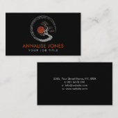 点の芸術のEnsoの円および盆栽の木 名刺 (正面/裏面)