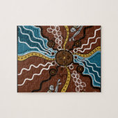 点の芸術を夢を見るカメの卵 ジグソーパズル (横)