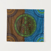 点の芸術#2 Yggdrasil-の生命の樹 タペストリー (正面(横))