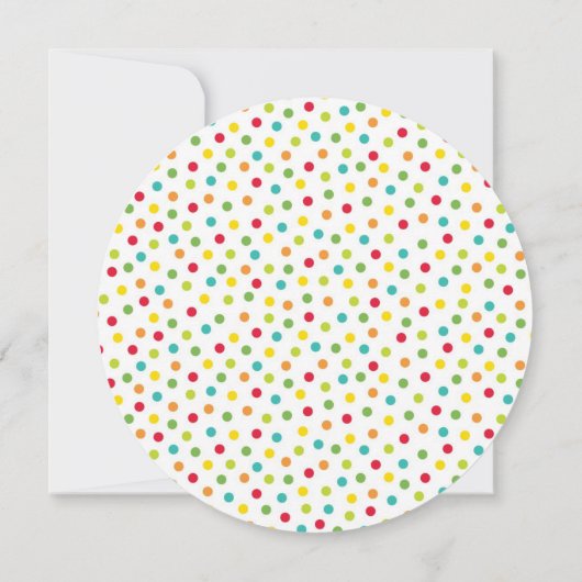 点の誕生日の円の招待状の多く 招待状 (裏面)