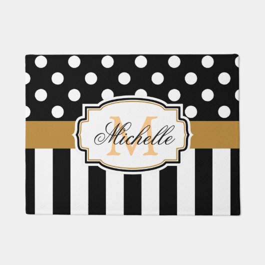 点は縞で飾り、 ドアマット (正面)