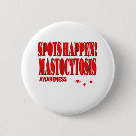 点は認識度- Mastocytosisの起こります 缶バッジ (正面)