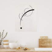 「点への自由な曲線」ヴァシリー・カンディンスキー ポスター (キッチン)