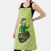 点を持つ金ゴールドのポットの漫画レプレシャン エプロン (インサイチュ)