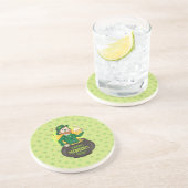 点を持つ金ゴールドのポットの漫画レプレシャン コースター (側面)