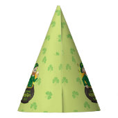 点を持つ金ゴールドのポットの漫画レプレシャン パーティーハット (裏面)