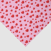 点在する赤いハート（ピンク） 薄葉紙 (詳細)