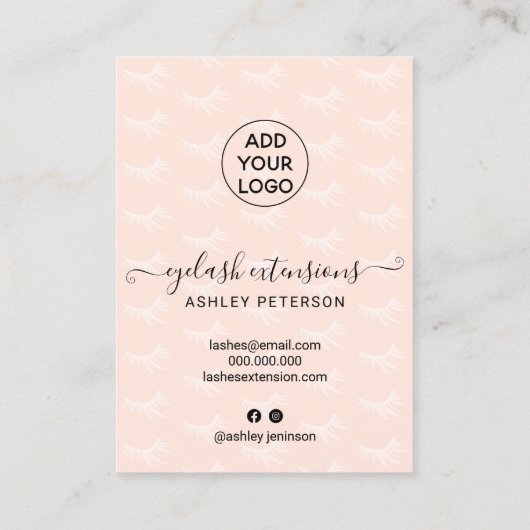 点在エレガントアフターケア赤面ピンク垂直 名刺 (裏面)