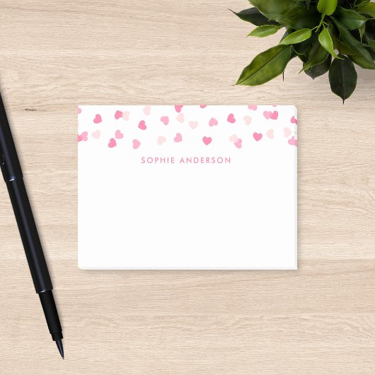 点在ピンクハート紙吹雪 ポストイット