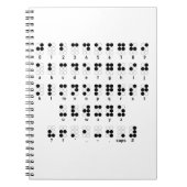点字のアルファベットの盲目の文字記号 ノートブック (正面)