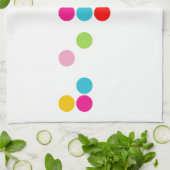 点字の盲目の言語アルファベットの手紙のこんにちは文字 キッチンタオル (折り畳み)