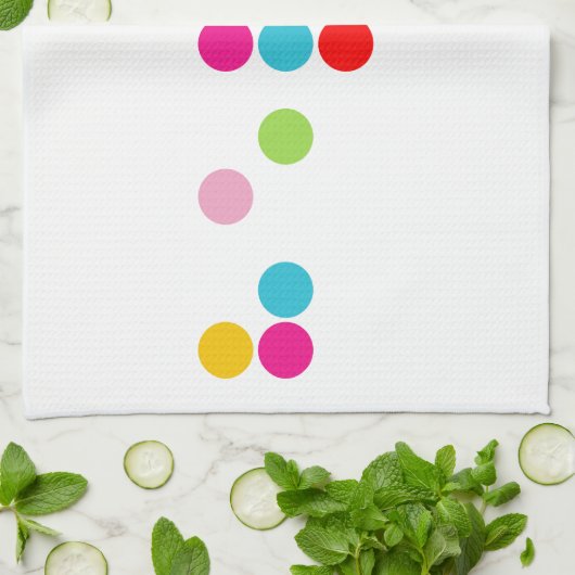 点字の盲目の言語アルファベットの手紙のこんにちは文字 キッチンタオル (折り畳み)