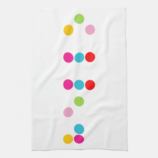 点字の盲目の言語アルファベットの手紙のこんにちは文字 キッチンタオル (縦)